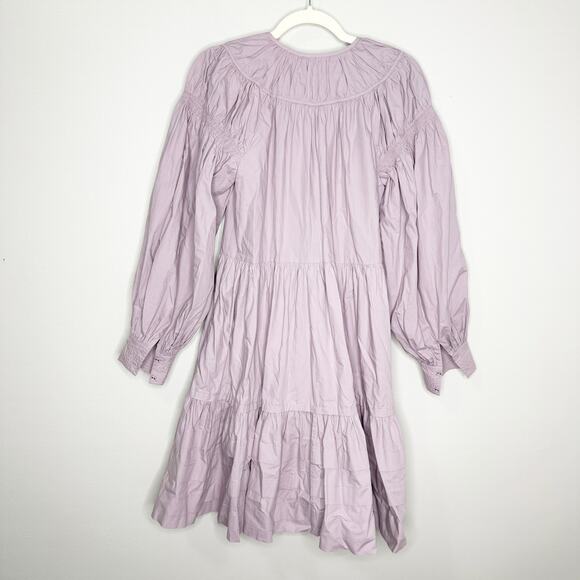 Ulla Johnson Rosa Dress Tanzanite Tiered Mini Dress in Purple Gray Size 2 - Picture 3 of 8